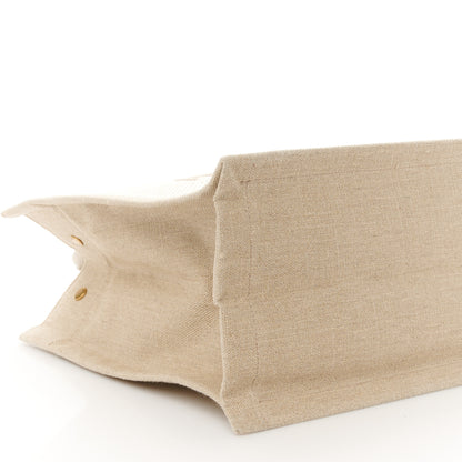 Saint Laurent Linen Calfskin Small Rive Gauche Tote Beige Sea Salt 9 of 10