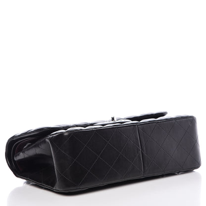 Chanel Lambskin Quilted Jumbo Double Flap Black 4 of 10