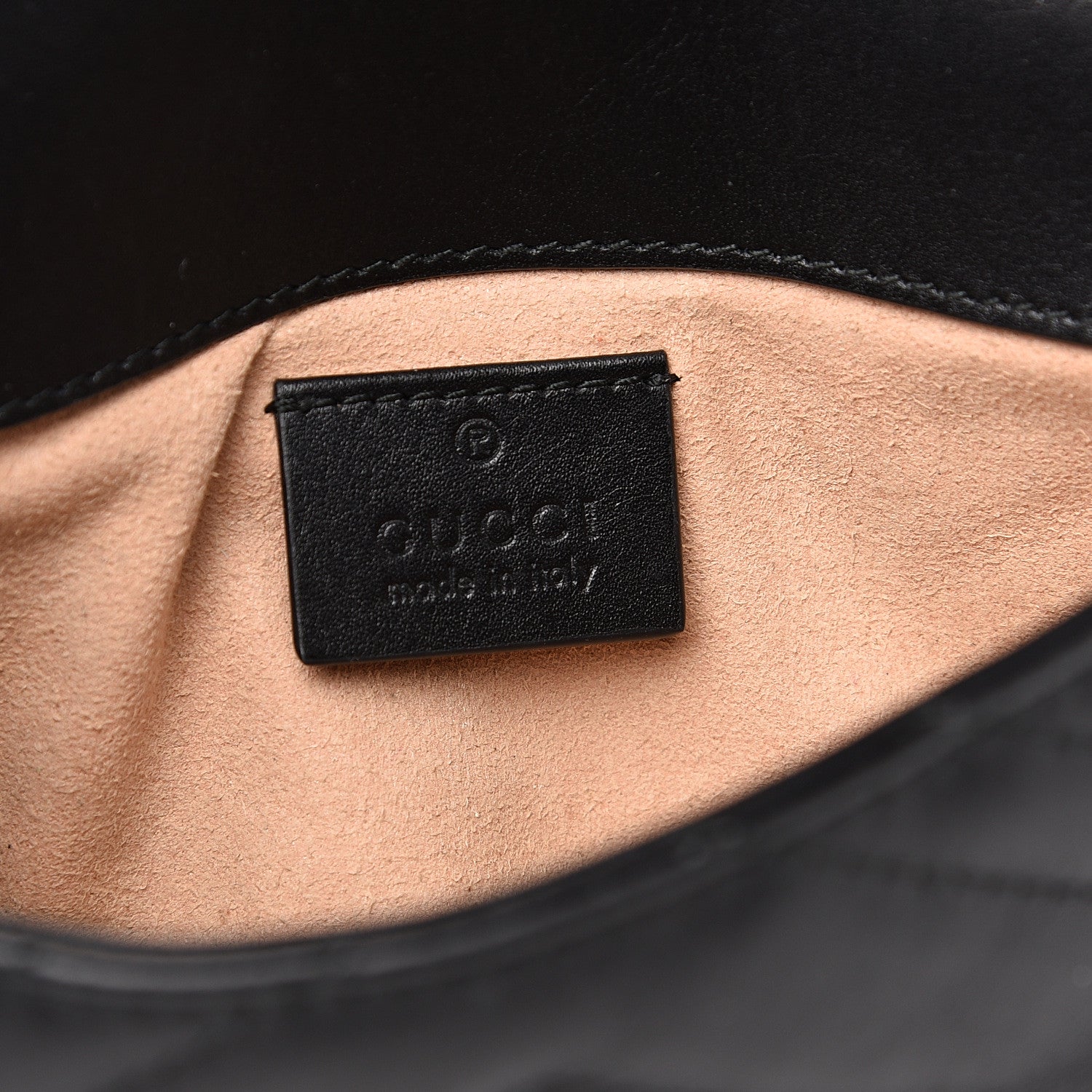Gucci Calfskin Matelasse Super Mini GG Marmont Shoulder Bag Black 5 of 14