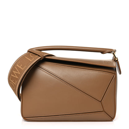 Loewe Satin Calfskin Small Puzzle Bag Oak 1 of 8