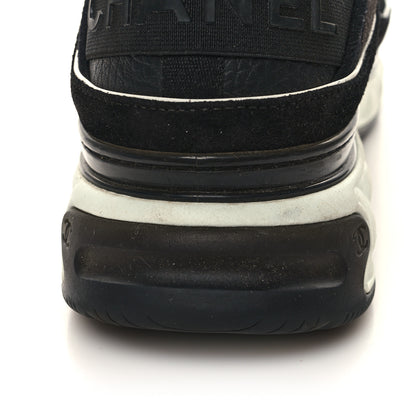 Chanel Velvet Calfskin Mixed Fibers Mens CC Sneakers 45 Black 11 of 11
