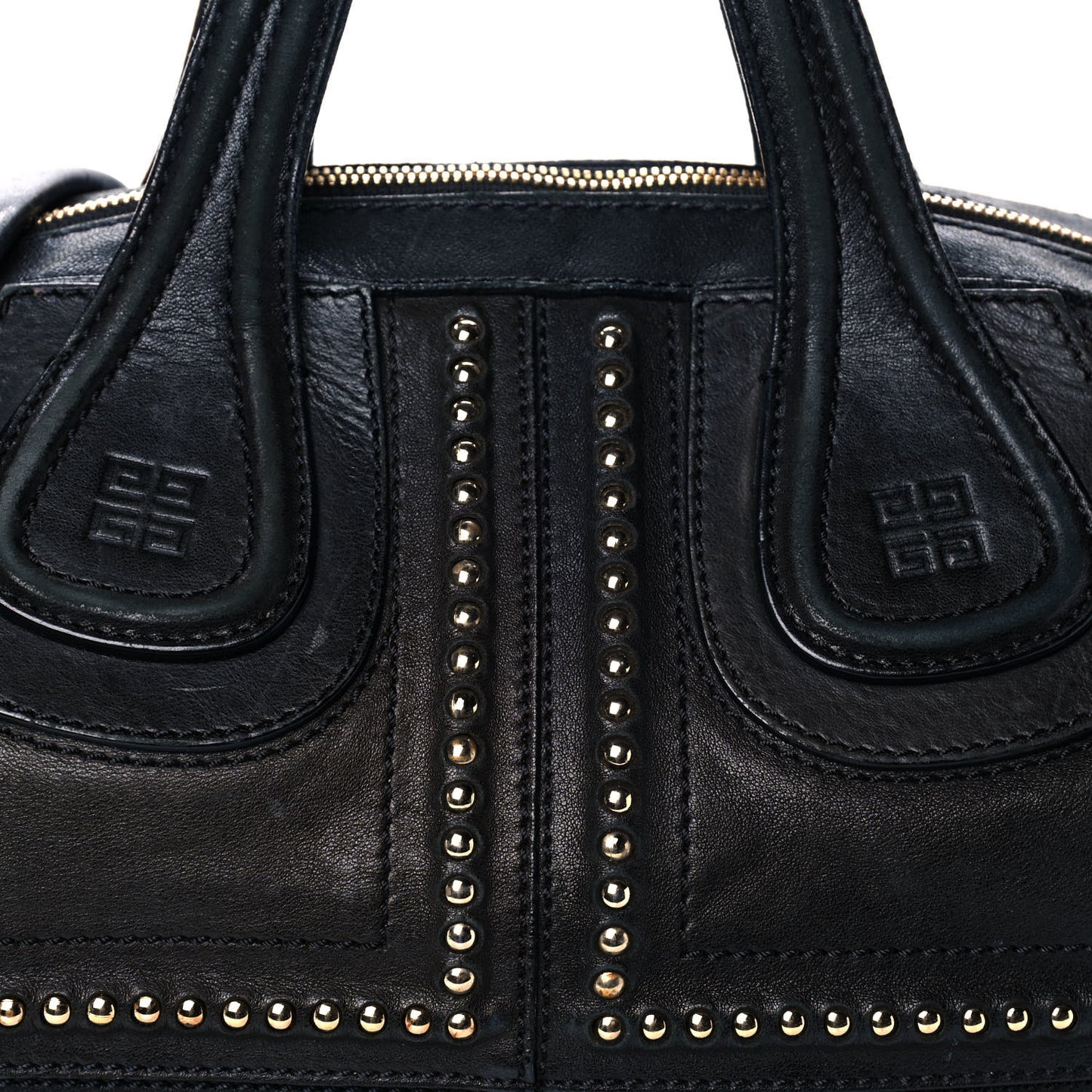 Lambskin Studded Medium Nightingale Black