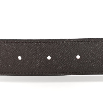Hermes Epsom 32mm Belt Strap 90 Rouge H Chocolate 3 of 5