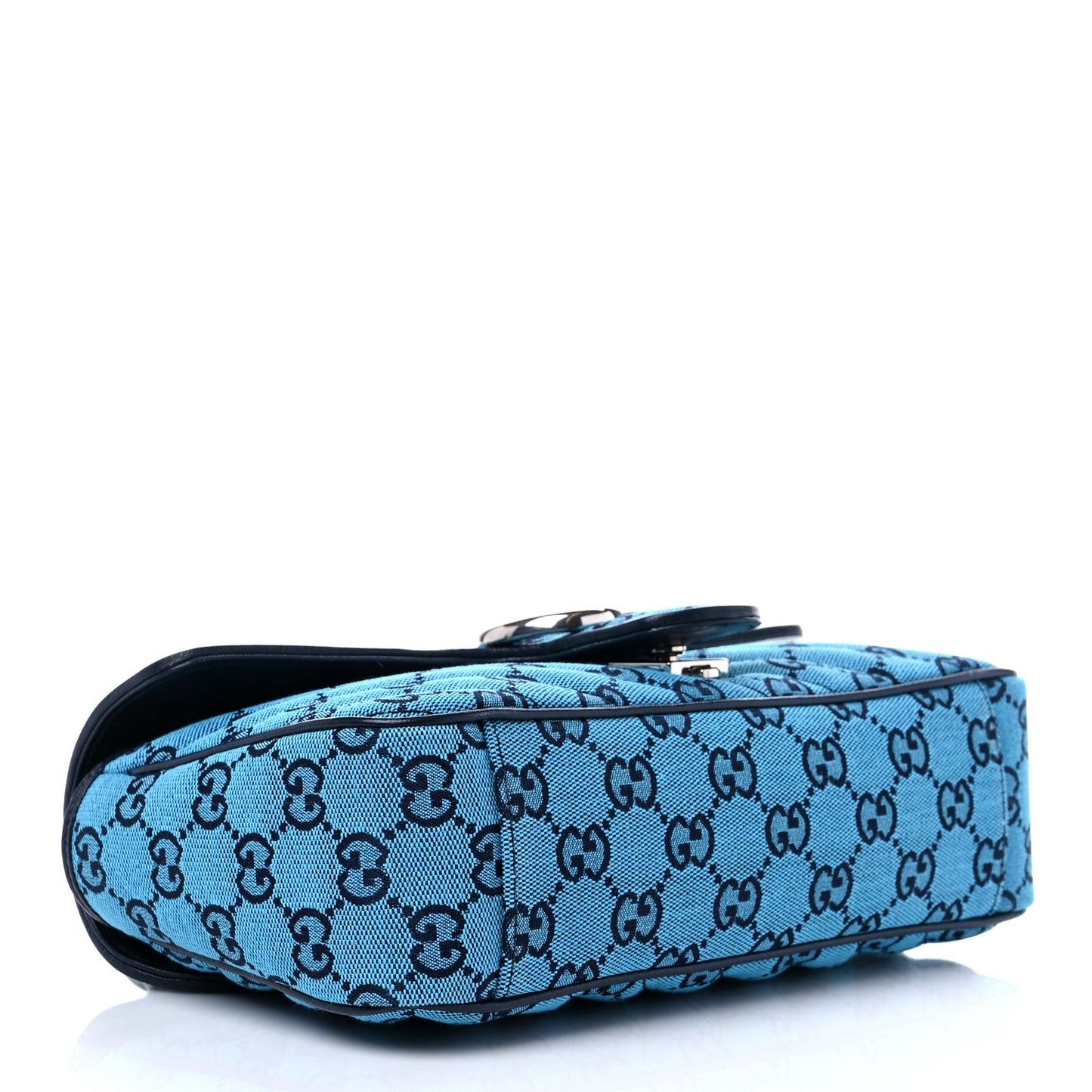 Monogram Multicolor Matelasse Diagonal Small GG Marmont Shoulder Bag Light Blue