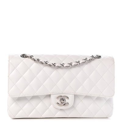 Chanel Caviar Quilted Medium Double Flap White 1 of 12