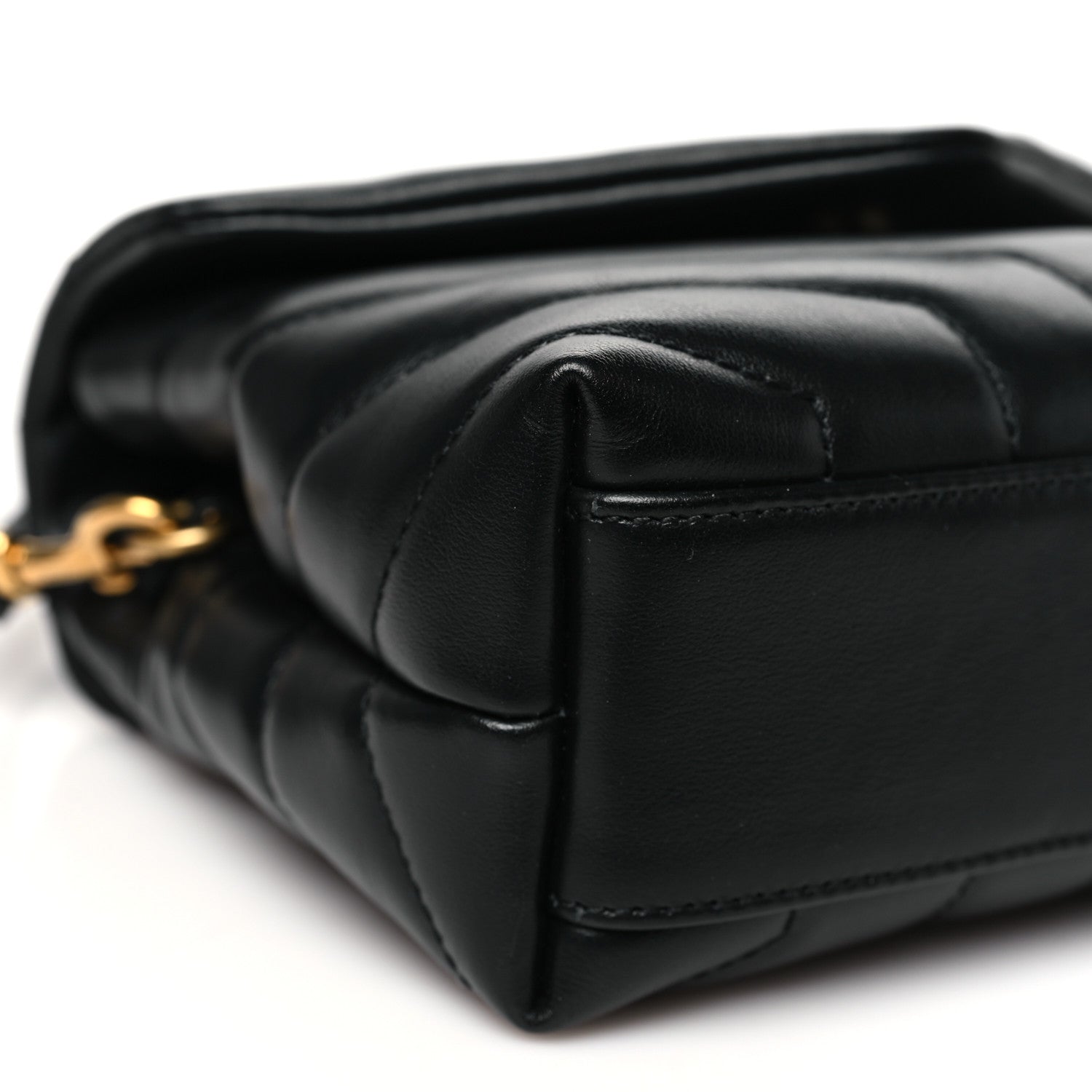 Saint Laurent Calfskin Y Quilted Monogram Toy Loulou Crossbody Bag Black 9 of 10