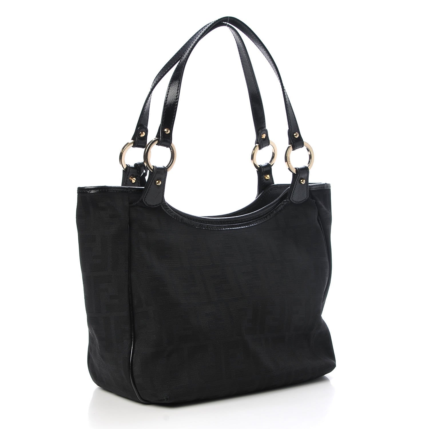 Fendi Zucca Small Chef Shopping Tote Black 3 of 11
