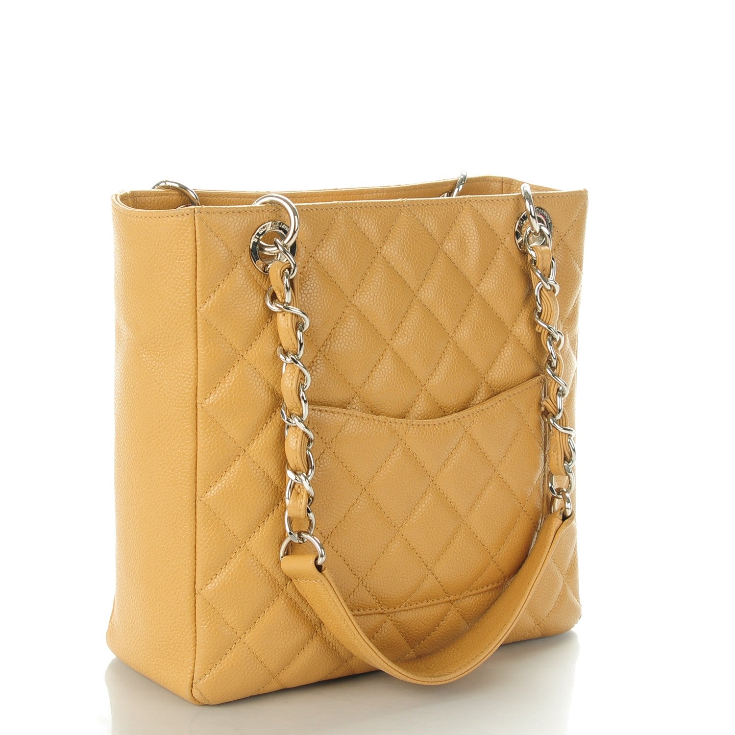 Chanel Caviar Quilted Petit Shopping Tote PST Beige 3 of 7