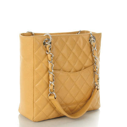 Chanel Caviar Quilted Petit Shopping Tote PST Beige 3 of 7