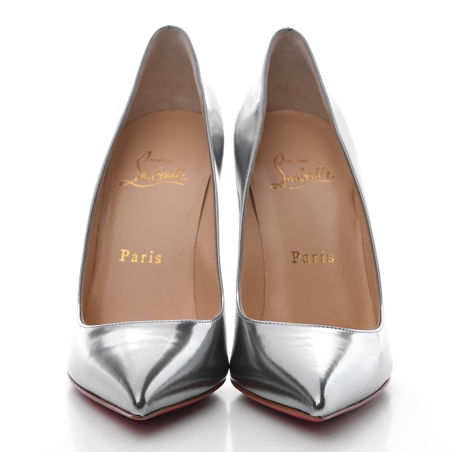 Christian Louboutin Pigalle Follies 100 Pumps 36.5 Antispecchio Silver 2 of 8