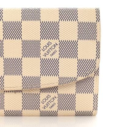 Louis Vuitton Damier Azur Emilie Wallet Rose Ballerine 8 of 11
