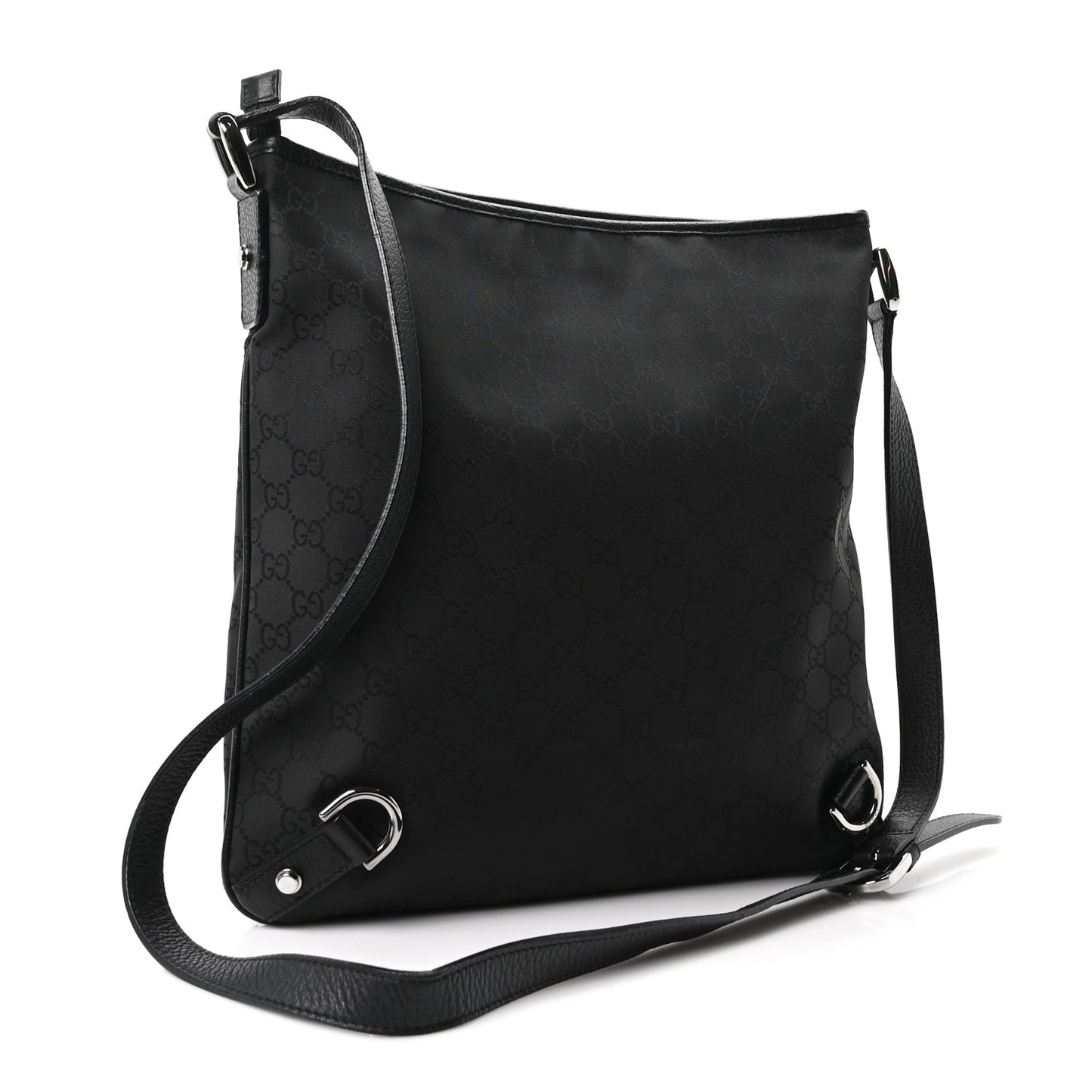 Nylon Monogram Abbey Messenger Bag Black