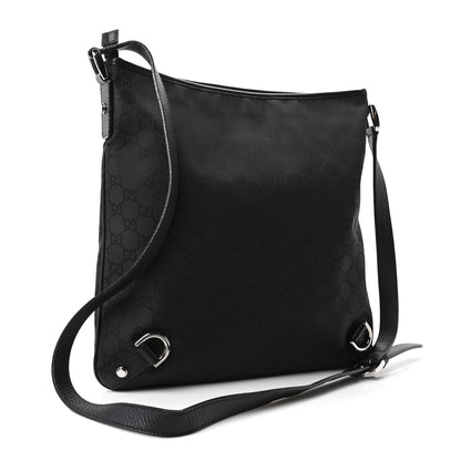 Gucci Nylon Monogram Abbey Messenger Bag Black 3 of 10