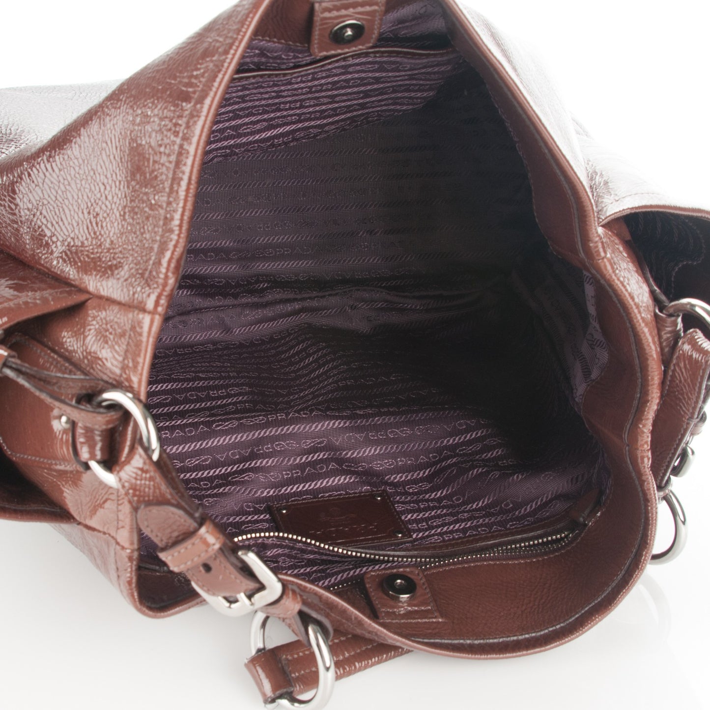 Vernice Sfumata Shoulder Bag Lampone