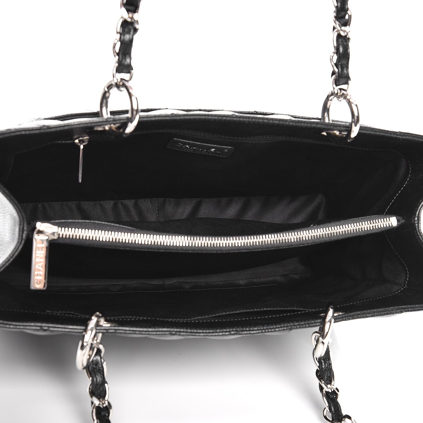 Caviar Quilted Grand Shopping Tote GST Black