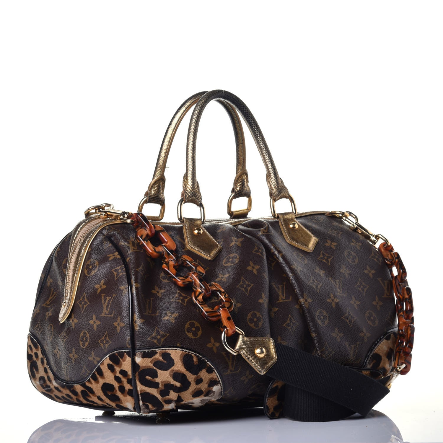 Louis Vuitton Monogram Leopard Stephen Bag 6 of 16