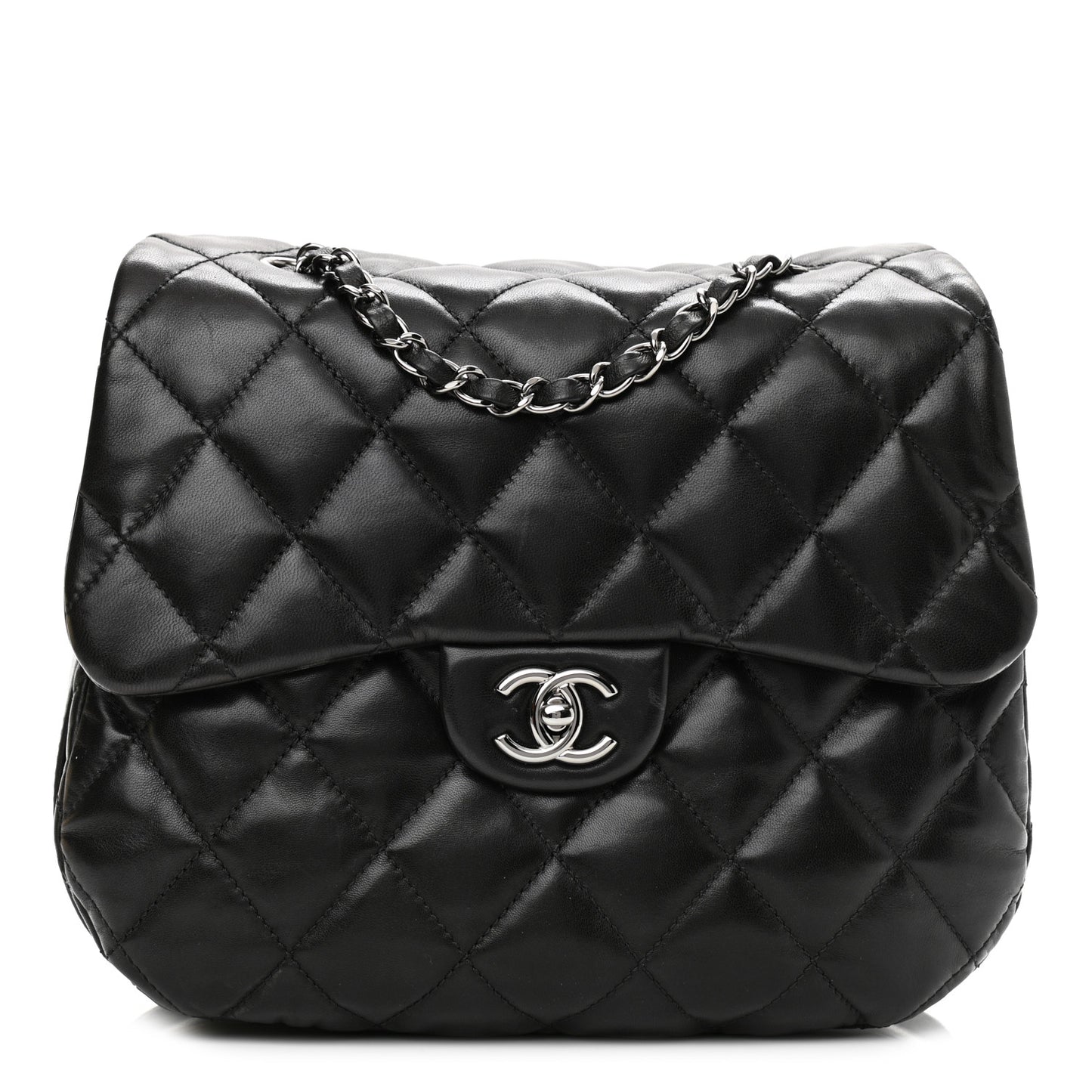 Lambskin Quilted Chanel 3 Large Flap Black