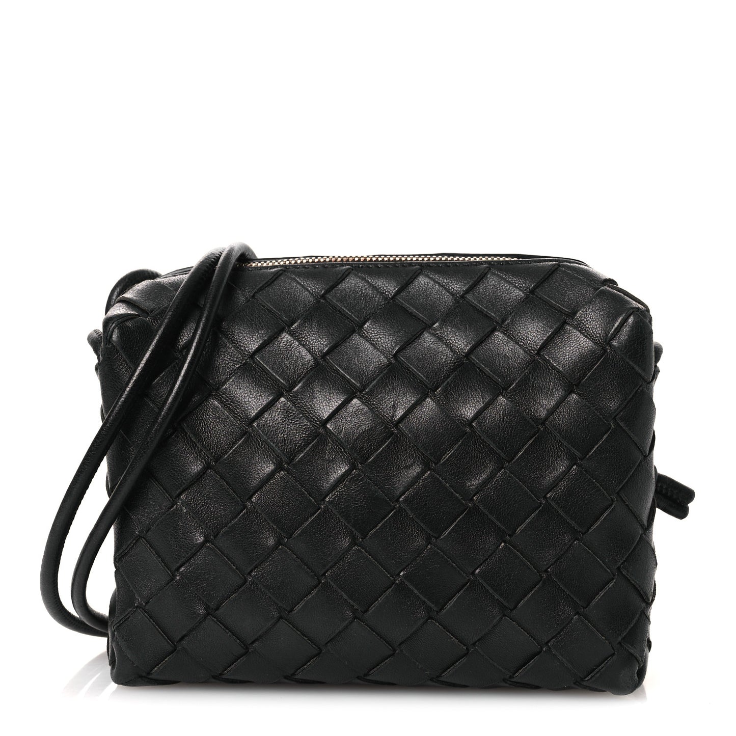 Nappa Intrecciato Mini Loop Camera Bag Black