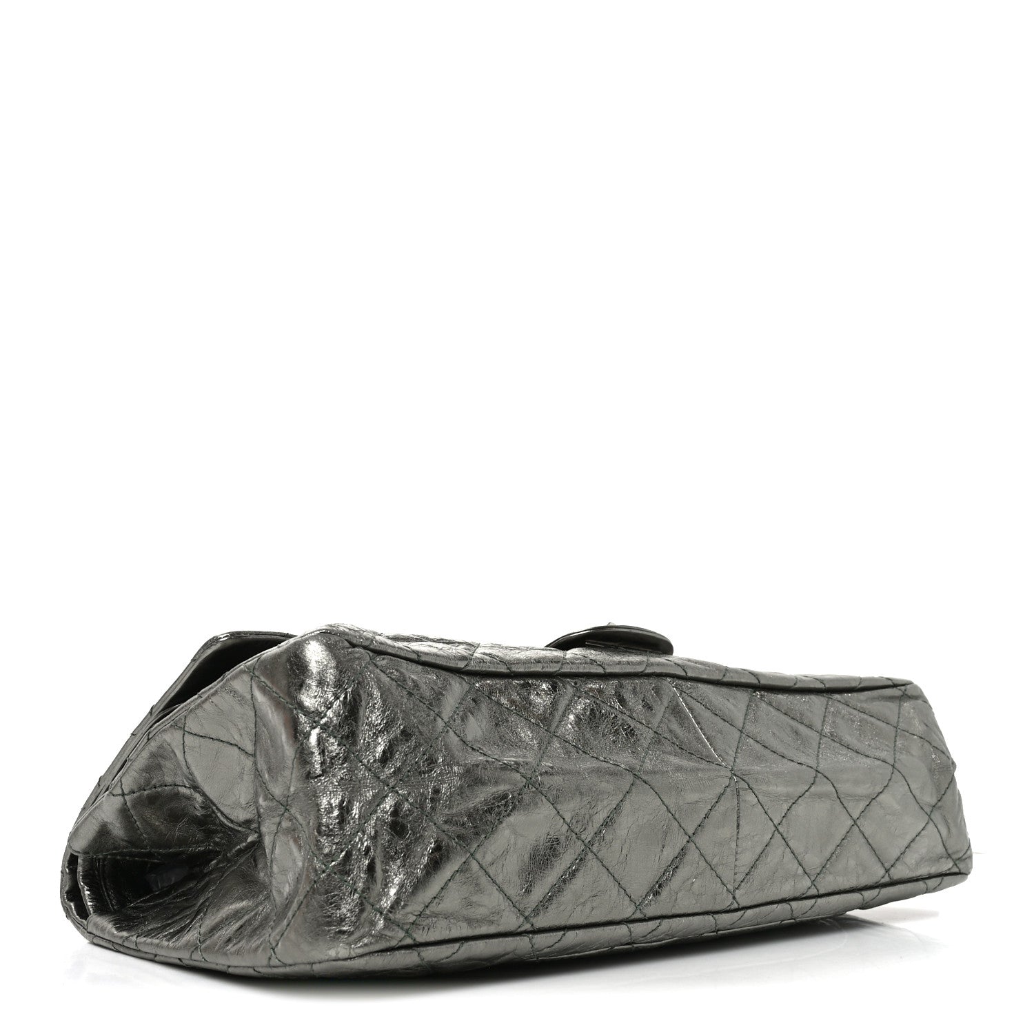 Chanel Metallic Aged Calfskin Quilted 2.55 Reissue 227 Flap Vert Fonce 4 of 10