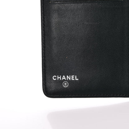 Chanel Lambskin Camellia Embossed Yen Wallet Green 6 of 9