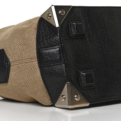 Alexander Wang Pebbled Calfskin Canvas Small Emile Khaki Silver Hardware 7 of 11