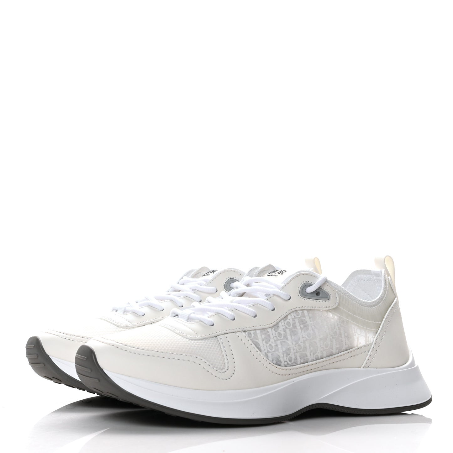 Suede Technical Mesh Oblique Mens B25 Runner Sneaker 41 White