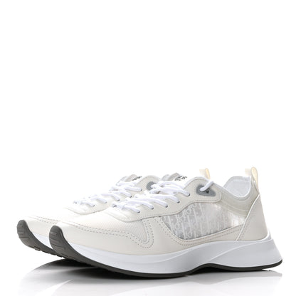 Christian Dior Suede Technical Mesh Oblique Mens B25 Runner Sneaker 41 White 3 of 9