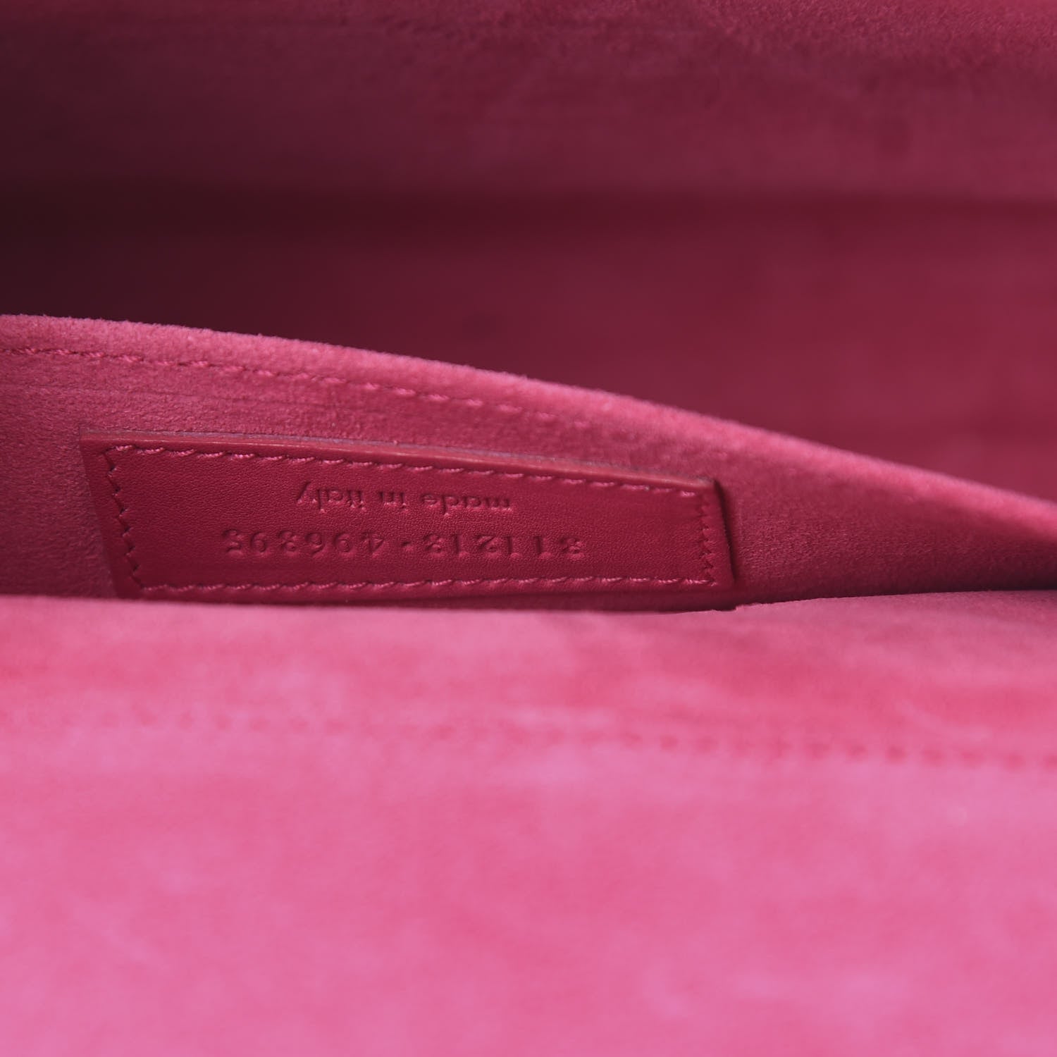 Saint Laurent Calfskin Classic Y Ligne Clutch Fuchsia 7 of 12