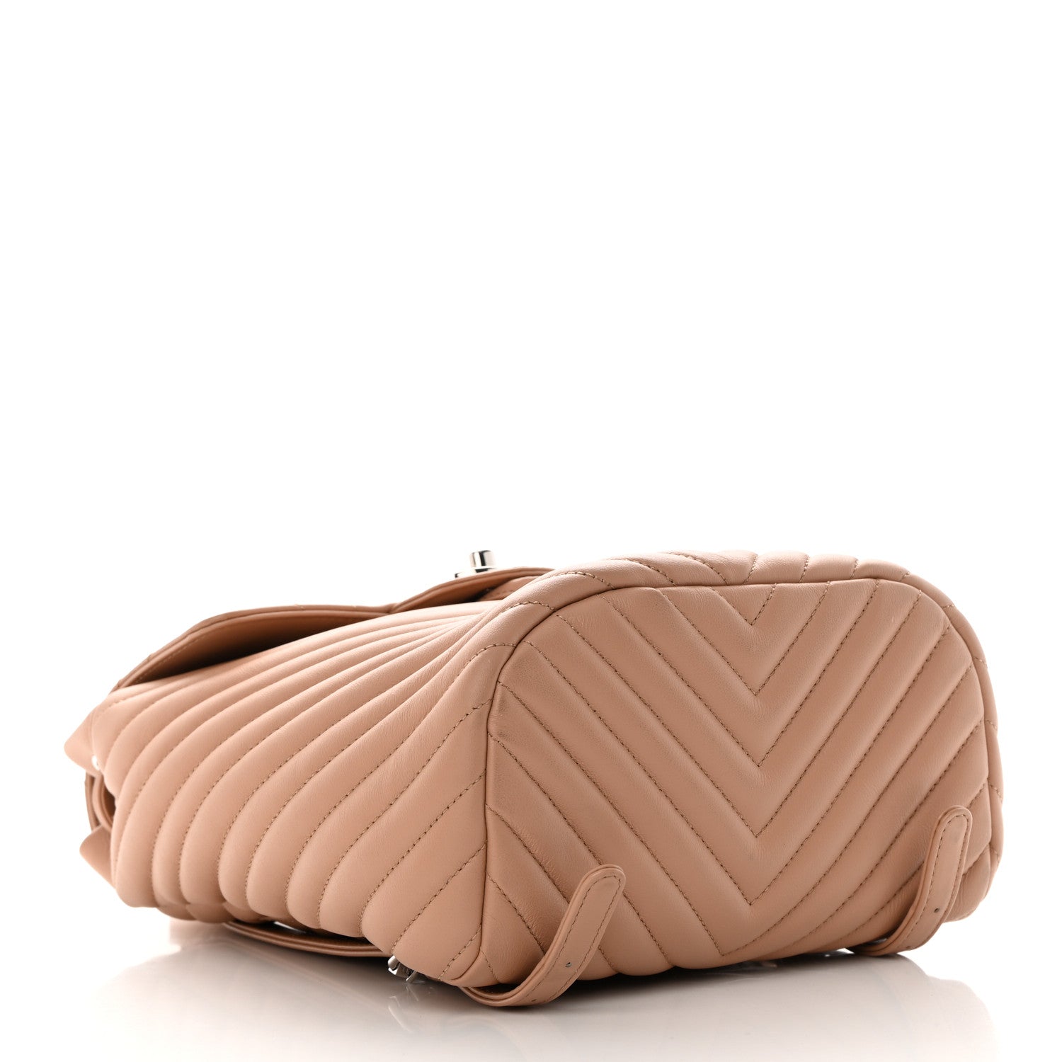 Chanel Calfskin Chevron Quilted Small Urban Spirit Backpack Beige 4 of 16