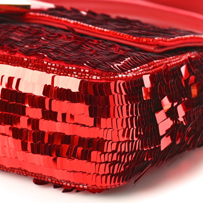 Fendi Sequin Paillettes Vitello Grace Sex and the City Baguette Mattone 8 of 8
