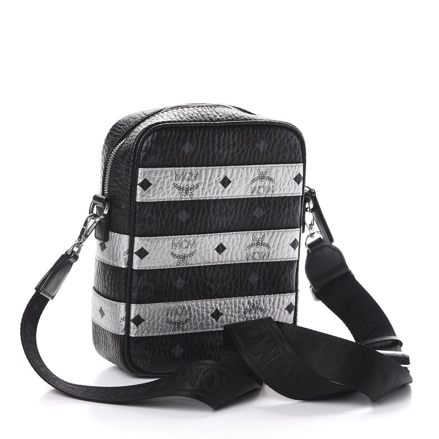 MCM Visetos Spot Crossbody Bag Black 3 of 8