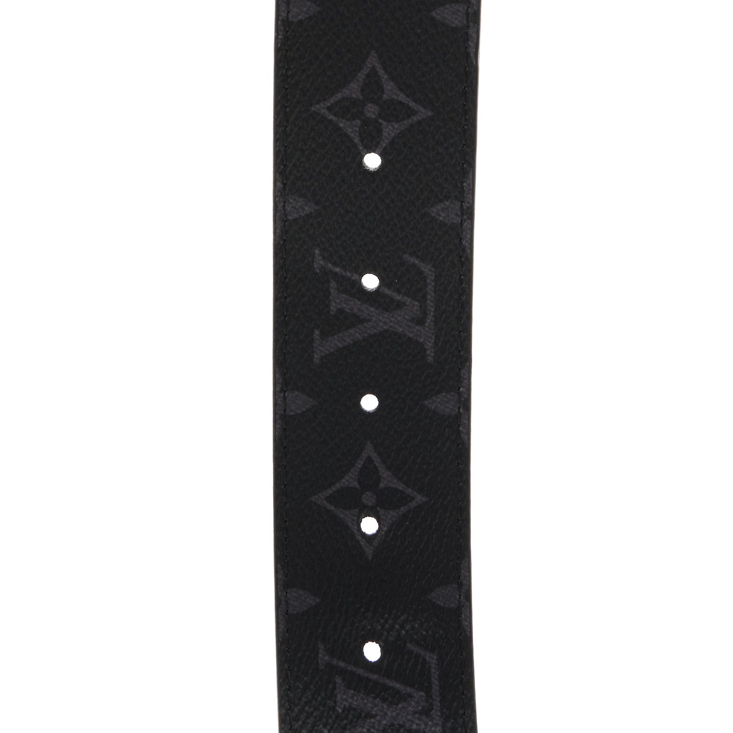 Louis Vuitton Calfskin Monogram Eclipse 35mm LV Initiales Reversible Belt 120 48 Black 3 of 6