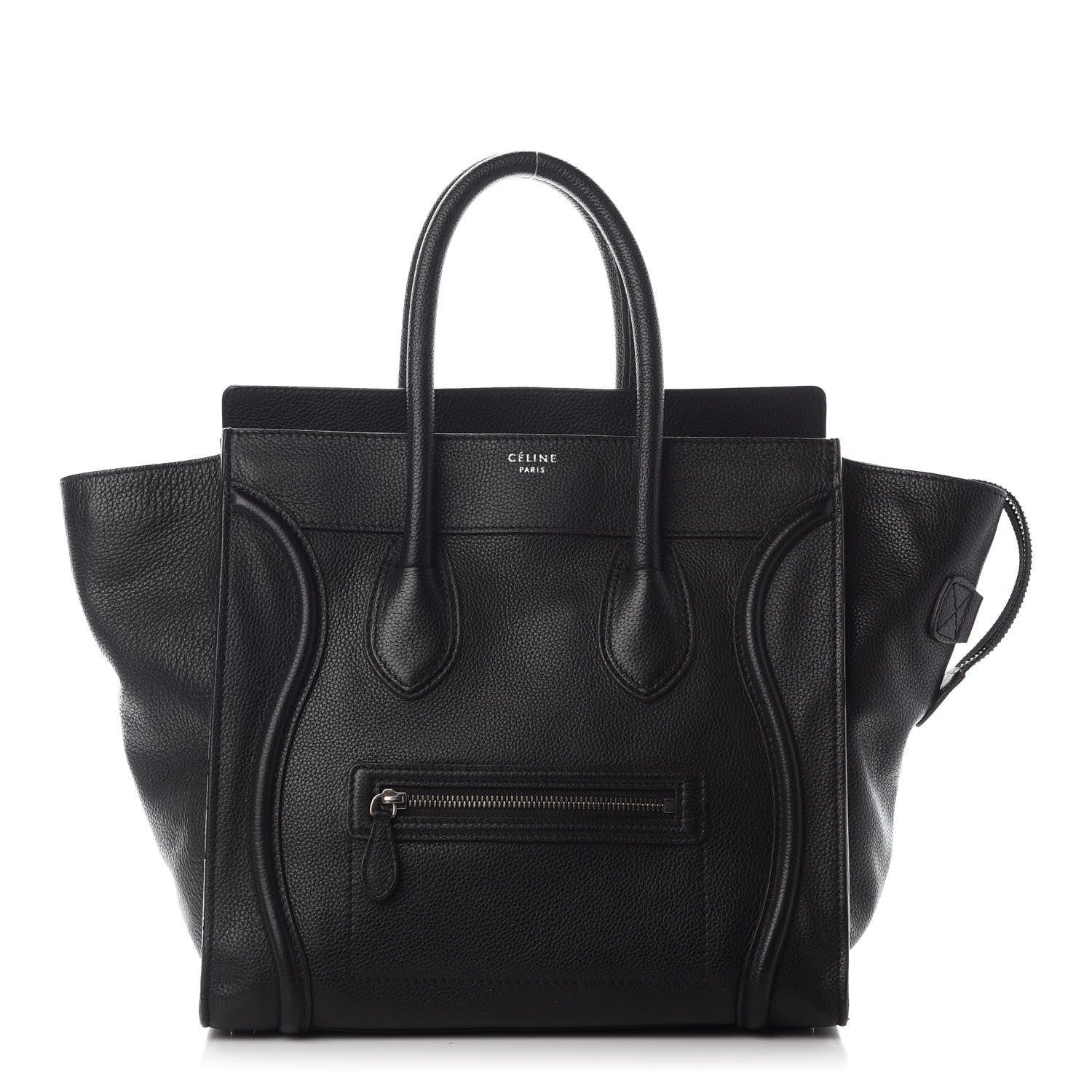Celine Drummed Calfskin Mini Luggage Black 1 of 8