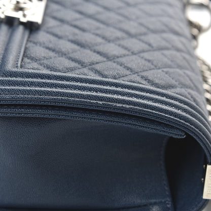 Chanel Caviar Quilted Medium Boy Flap Navy 8 of 11