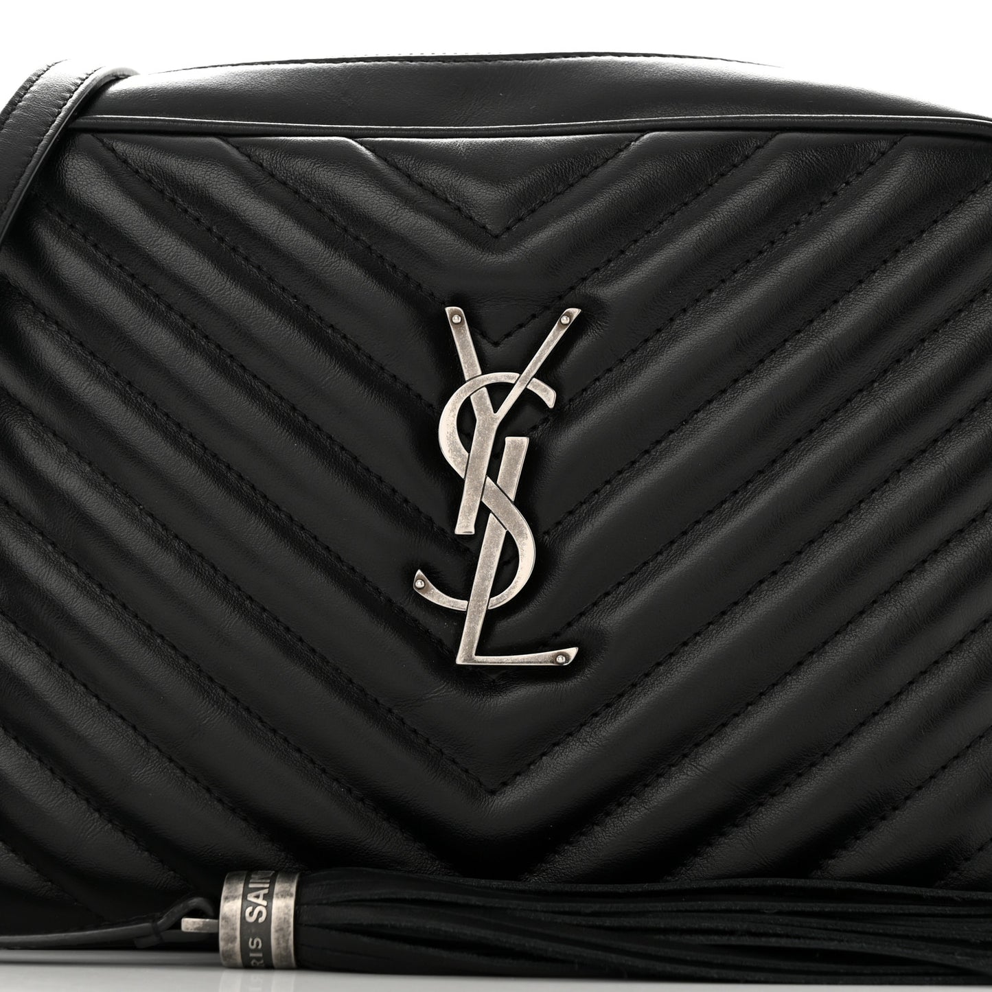Calfskin Matelasse Monogram Lou Camera Bag Black