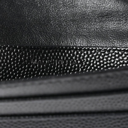 Saint Laurent Grain De Poudre Matelasse Chevron Monogram Card Case Black 7 of 11