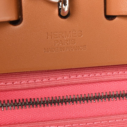 Hermes Vache Hunter Toile Herbag Zip 31 PM Rose Azalee Natural 7 of 11