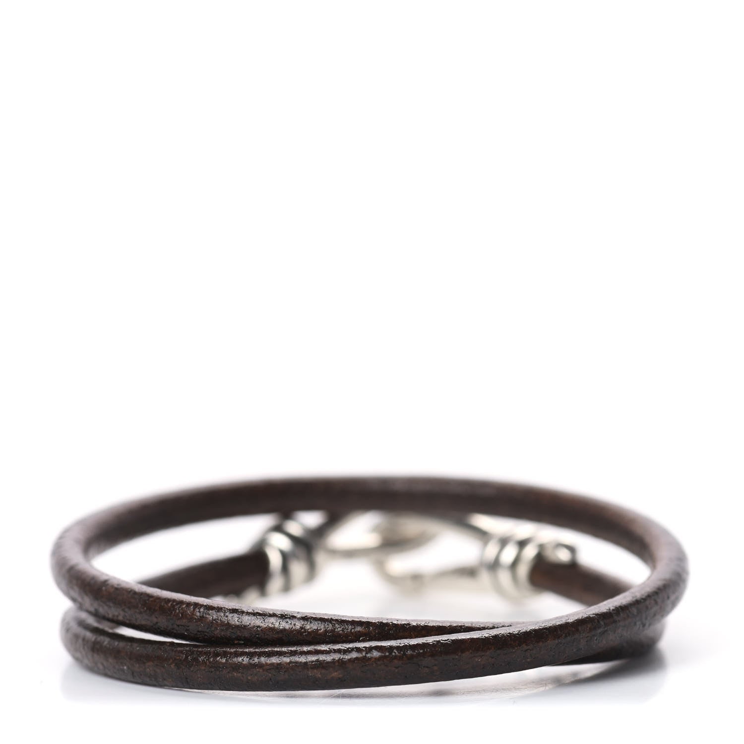 Tiffany Sterling Silver Leather Paloma Picasso Knot Double Wrap Bracelet 3 of 5