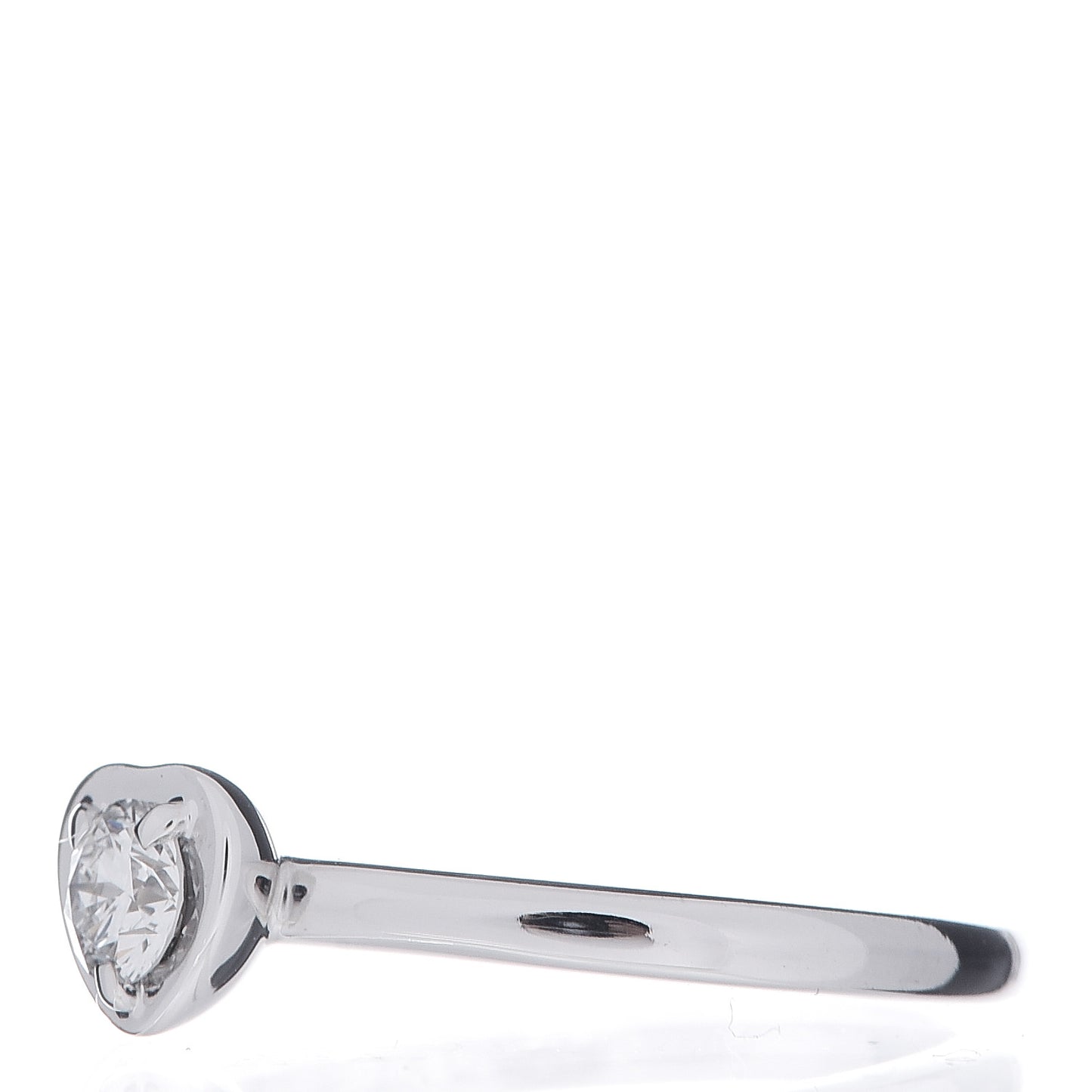 18K White Gold Diamond D'Amour Heart Ring 46 3.75