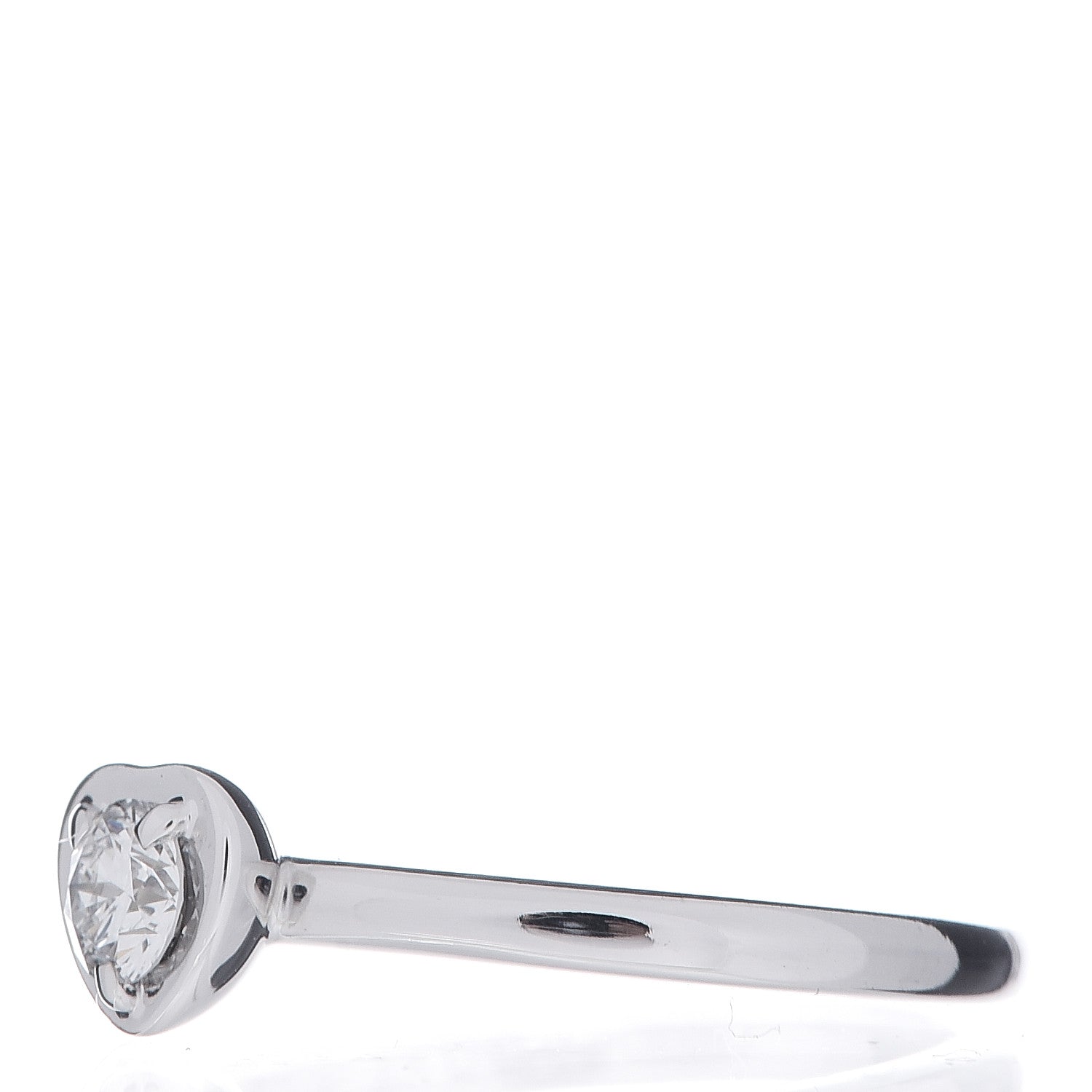 Cartier 18K White Gold Diamond D'Amour Heart Ring 46 3.75 3 of 6