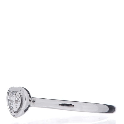 Cartier 18K White Gold Diamond D'Amour Heart Ring 46 3.75 3 of 6