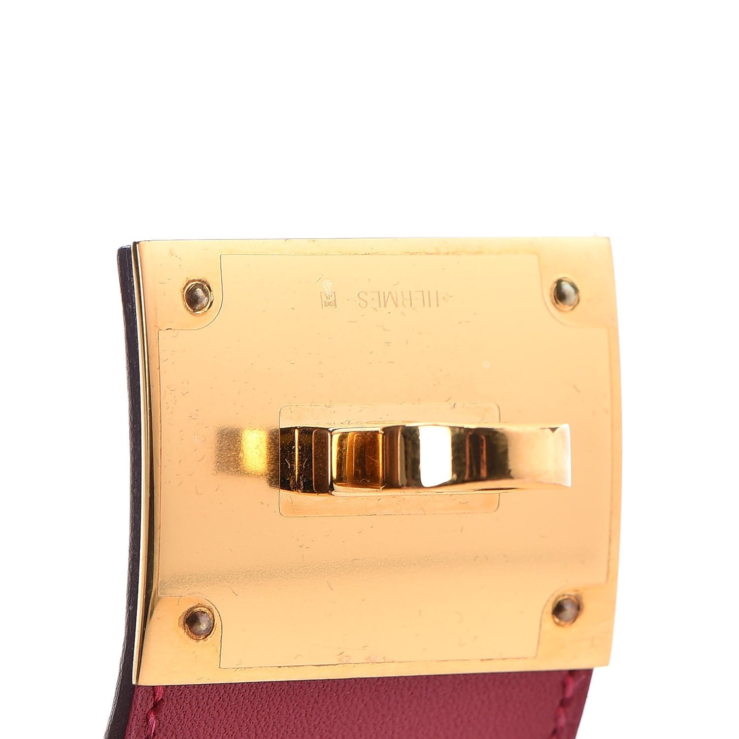 Hermes Tadelakt Kelly Dog Bracelet T3 Rouge Vif 5 of 8