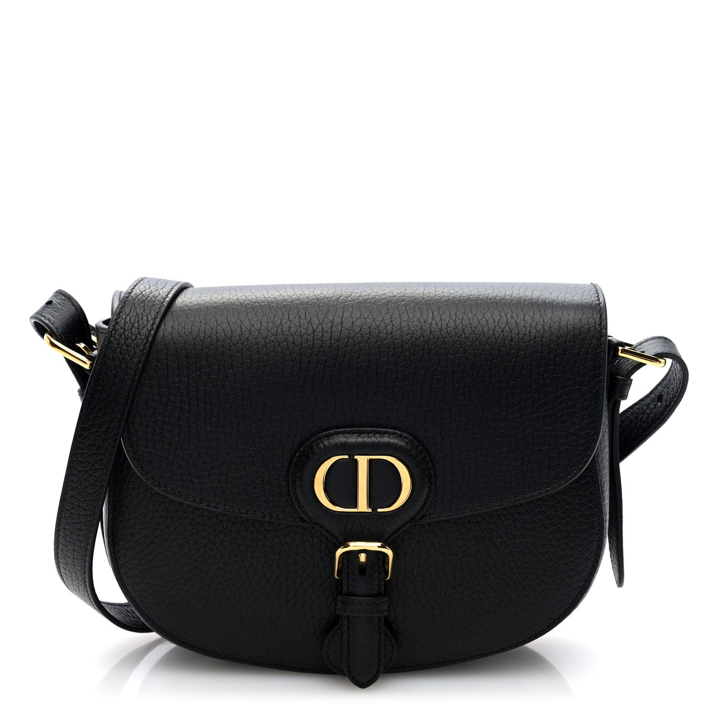 Grained Calfskin Medium Bobby Flap Black