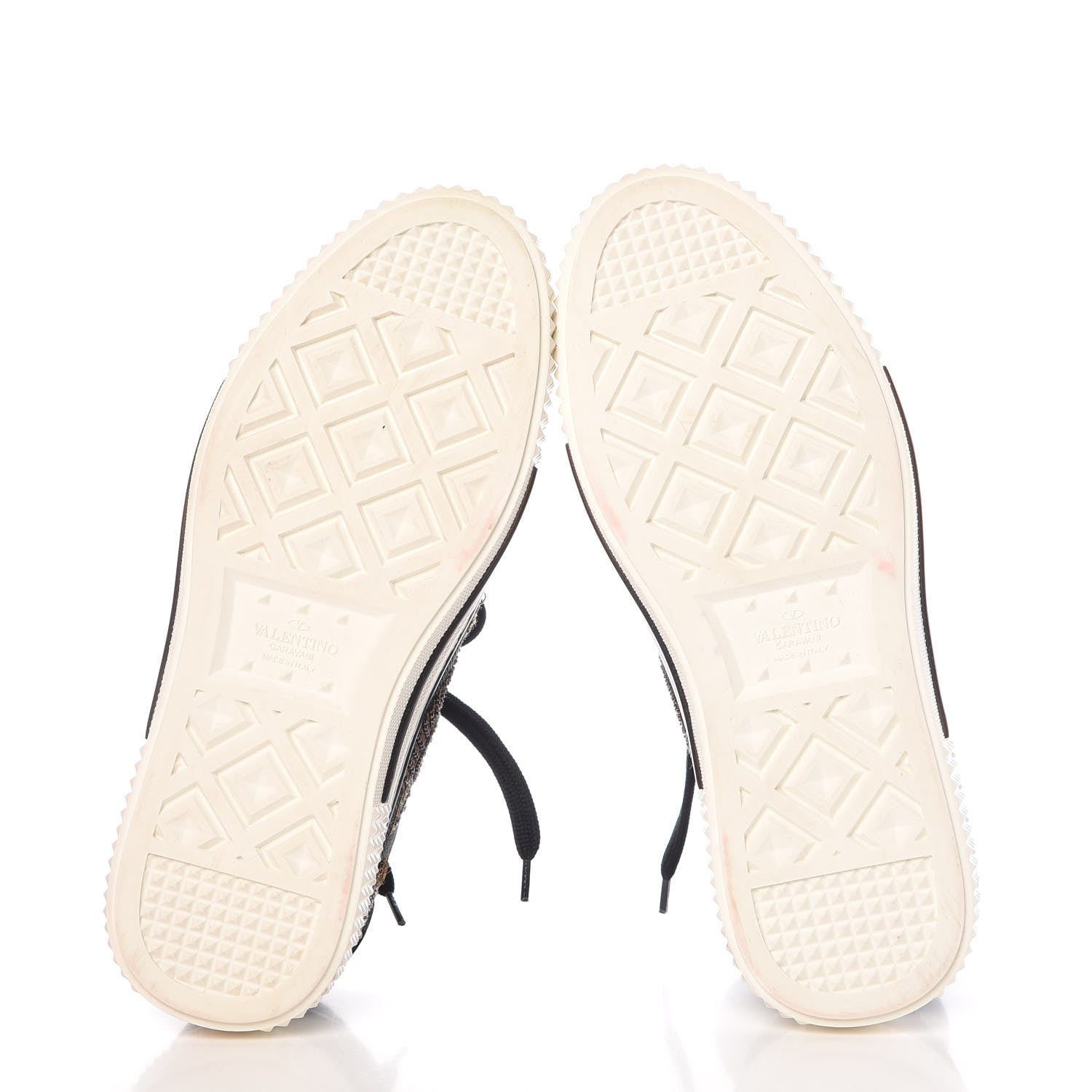 Valentino Garavani Canvas Applique Embroidered Low Top Sneakers 37 Black 5 of 13