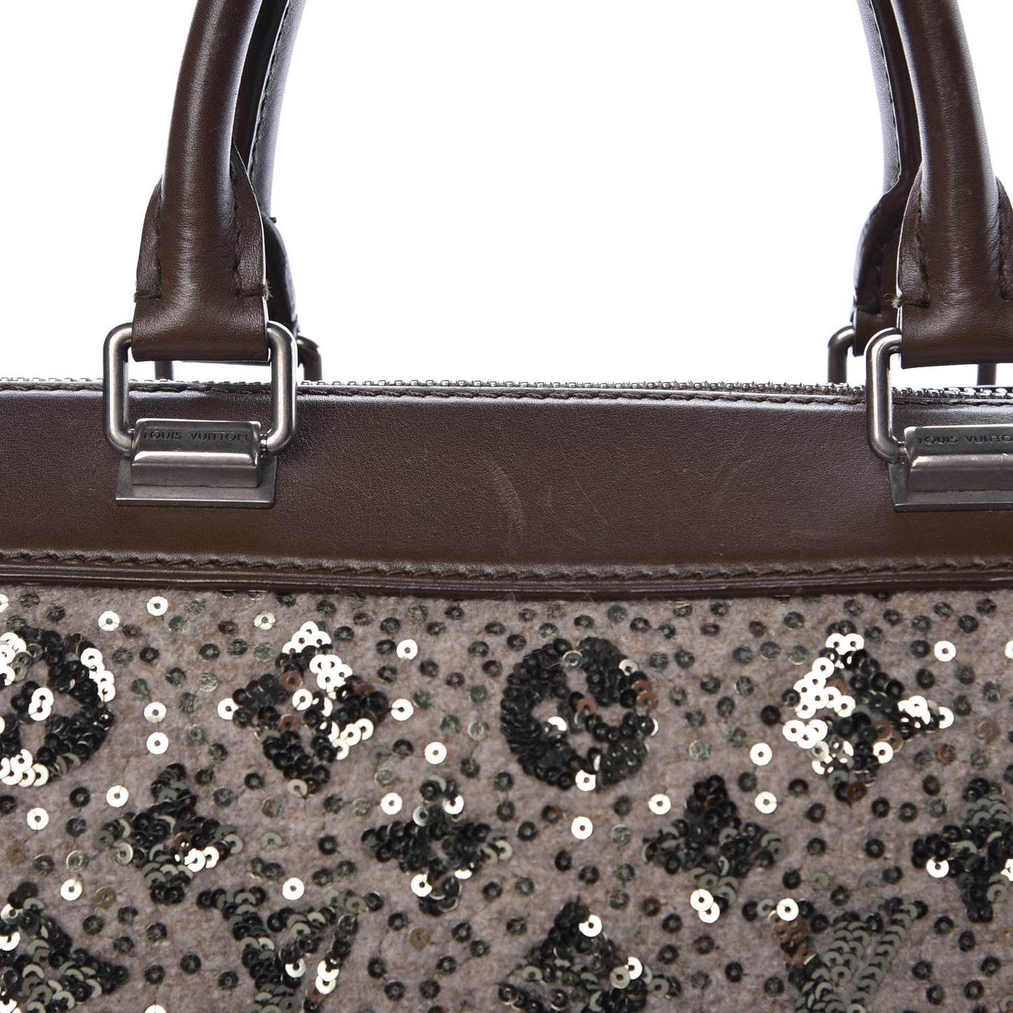 Sequin Monogram Sunshine Express Speedy Kaki