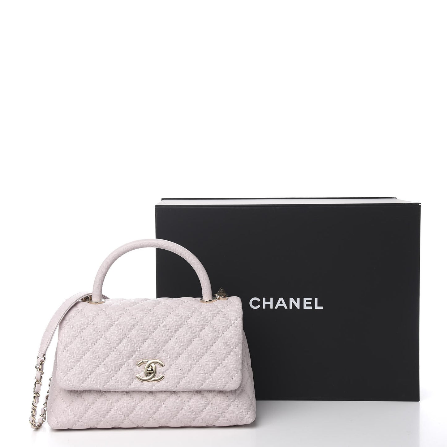 Caviar Quilted Small Coco Handle Flap Lilas Lilac