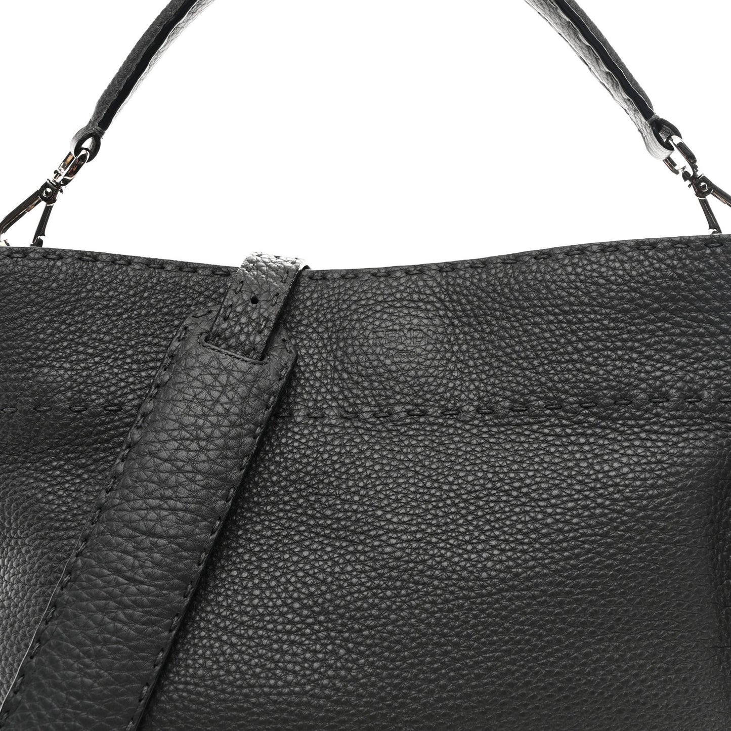 Cuoio Romano Selleria Small Anna Bucket Bag Asfalto