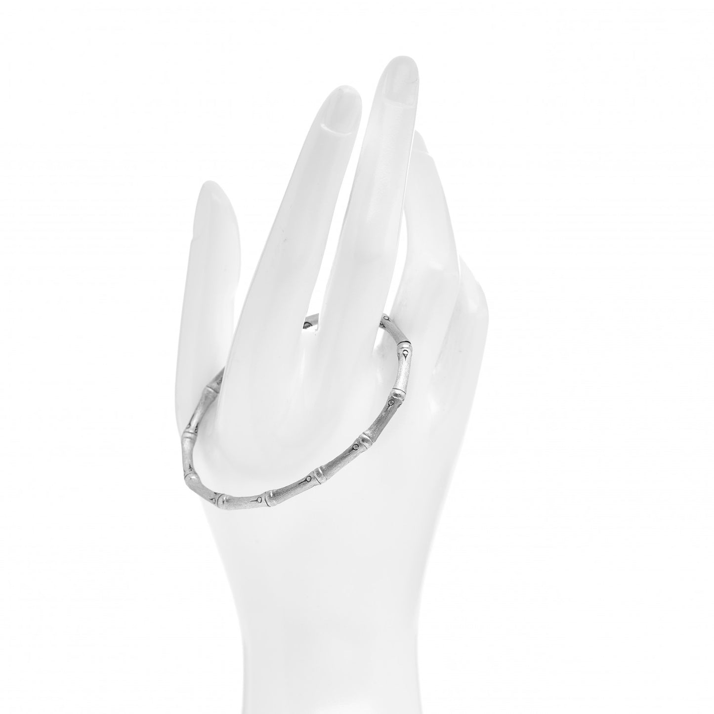 Sterling Silver 4mm Bamboo Flex Cuff Bracelet