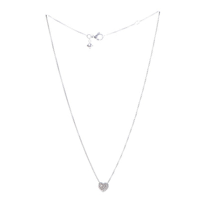 David Yurman Sterling Silver Diamond Petite Pave Heart Necklace 3 of 7
