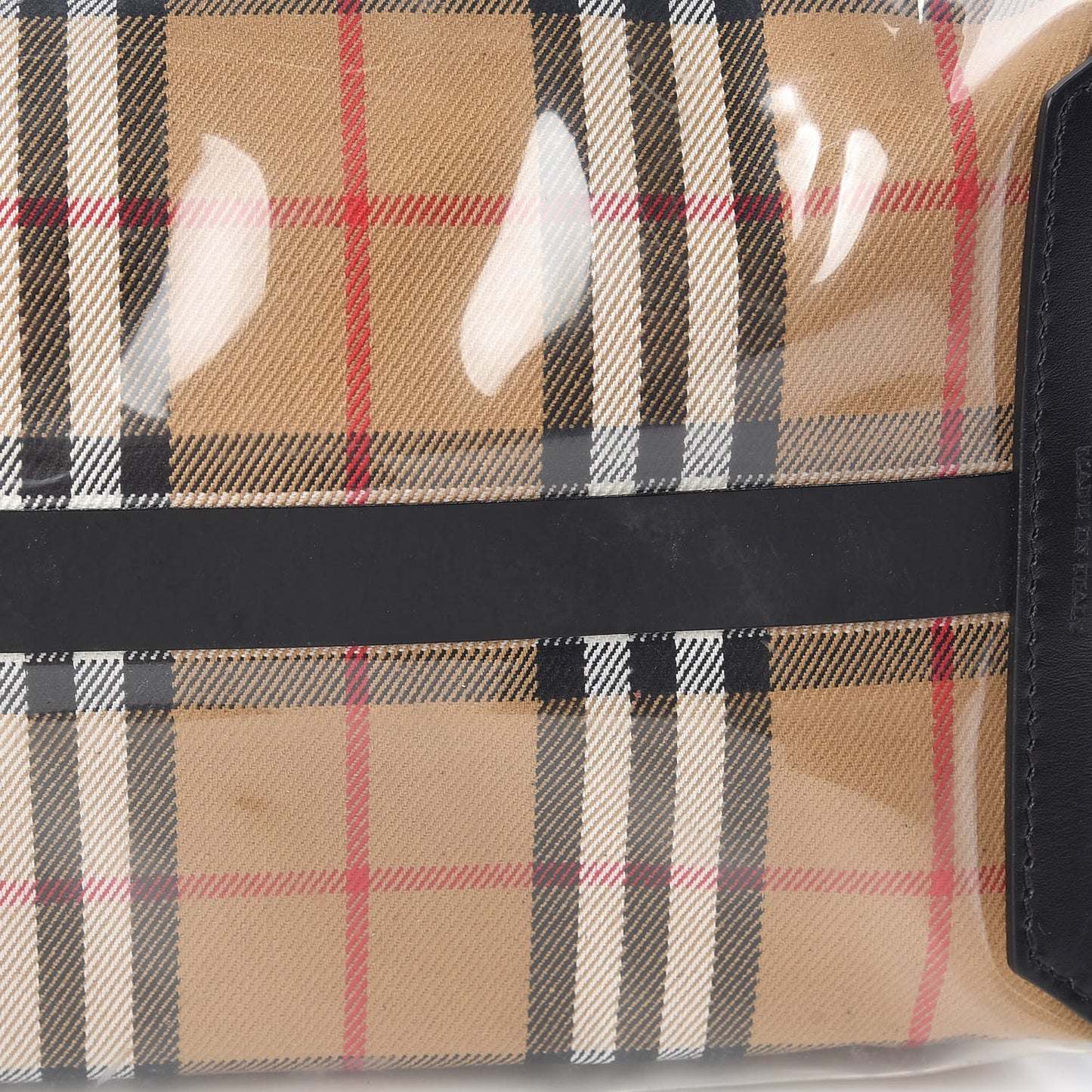 Vintage Check Transparent Large The Giant Reversible Tote Black